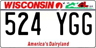 WI license plate 524YGG