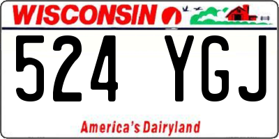 WI license plate 524YGJ