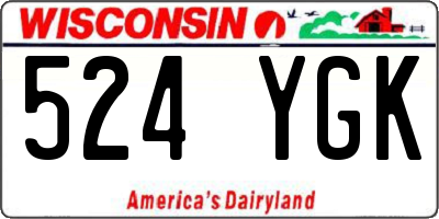 WI license plate 524YGK
