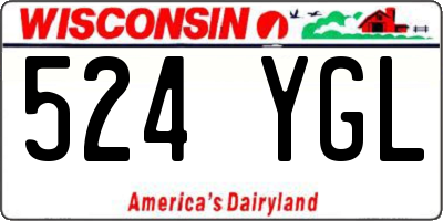 WI license plate 524YGL
