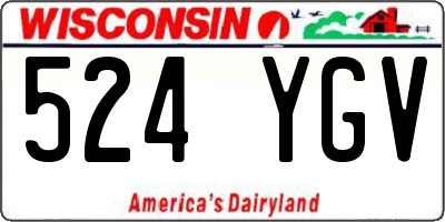 WI license plate 524YGV