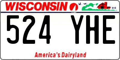 WI license plate 524YHE
