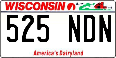 WI license plate 525NDN