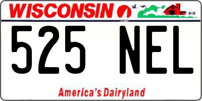 WI license plate 525NEL