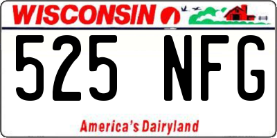 WI license plate 525NFG