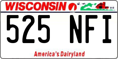 WI license plate 525NFI