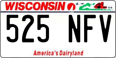 WI license plate 525NFV