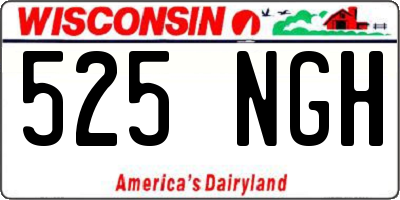 WI license plate 525NGH