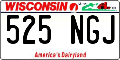 WI license plate 525NGJ