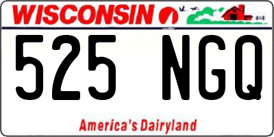 WI license plate 525NGQ