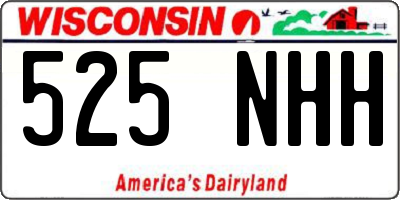 WI license plate 525NHH