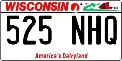 WI license plate 525NHQ
