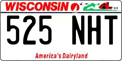 WI license plate 525NHT