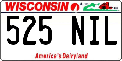 WI license plate 525NIL
