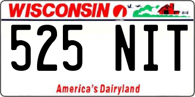 WI license plate 525NIT