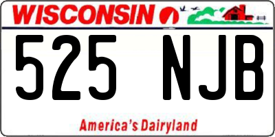 WI license plate 525NJB