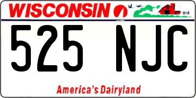 WI license plate 525NJC