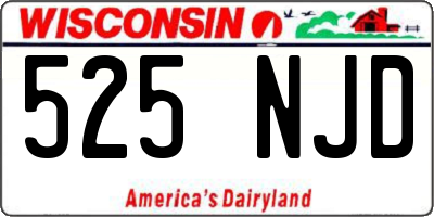 WI license plate 525NJD