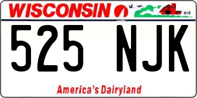 WI license plate 525NJK