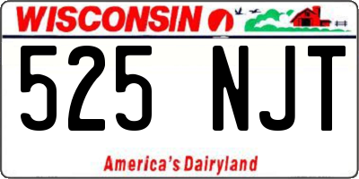WI license plate 525NJT