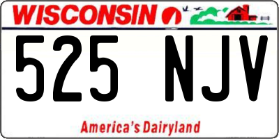 WI license plate 525NJV