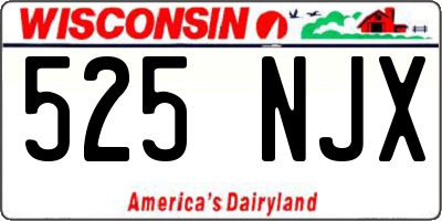 WI license plate 525NJX