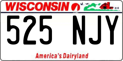 WI license plate 525NJY