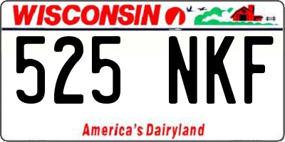 WI license plate 525NKF