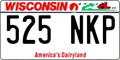 WI license plate 525NKP