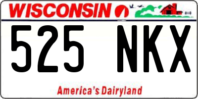 WI license plate 525NKX