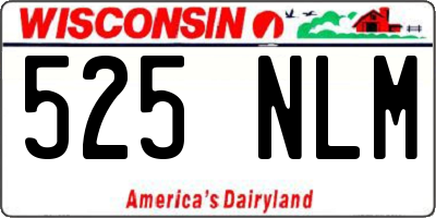 WI license plate 525NLM