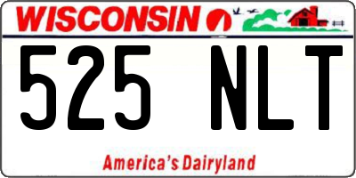 WI license plate 525NLT