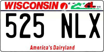WI license plate 525NLX