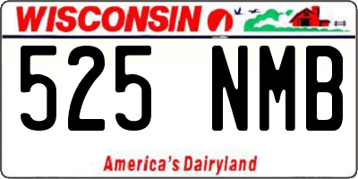 WI license plate 525NMB
