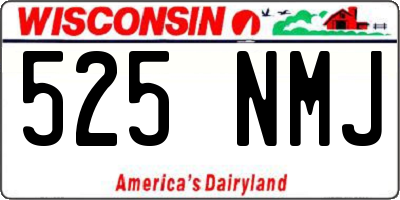 WI license plate 525NMJ