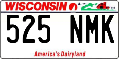 WI license plate 525NMK