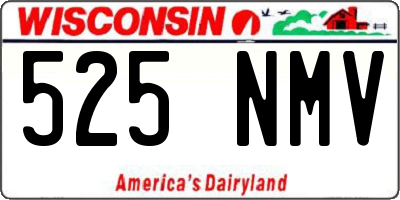 WI license plate 525NMV