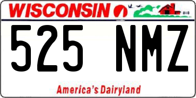 WI license plate 525NMZ