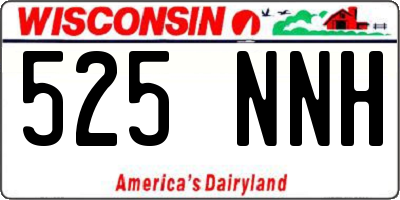 WI license plate 525NNH