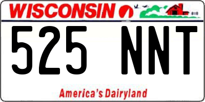 WI license plate 525NNT