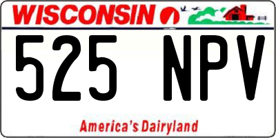WI license plate 525NPV