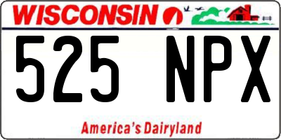 WI license plate 525NPX