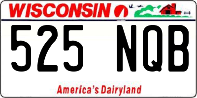 WI license plate 525NQB