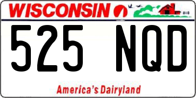 WI license plate 525NQD