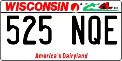 WI license plate 525NQE