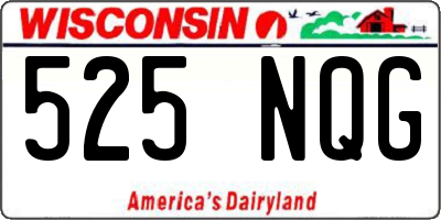 WI license plate 525NQG