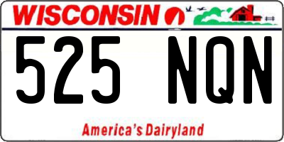 WI license plate 525NQN