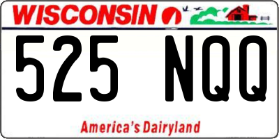 WI license plate 525NQQ