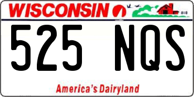 WI license plate 525NQS