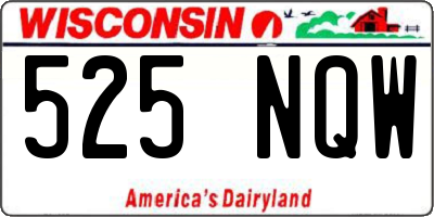 WI license plate 525NQW